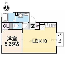 ゴマリジャーディン 1LDKの間取図画像