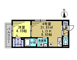 SK豊四季 104 ｜ 千葉県柏市篠籠田（賃貸アパート1LDK・1階・31.81㎡） その2