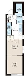 レピュア池袋本町レジデンスウエスト 1DKの間取図画像