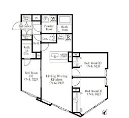 EDIT西池袋 3LDKの間取図画像
