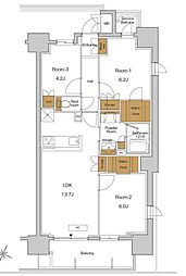JR京浜東北・根岸線 東十条駅 徒歩5分の賃貸マンション 9階3LDKの間取り