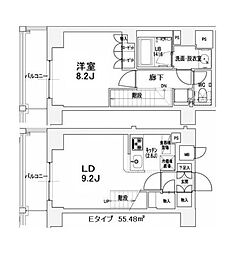 東京メトロ南北線 王子駅 徒歩8分の賃貸マンション 15階1LDKの間取り
