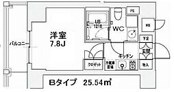 東京メトロ南北線 王子駅 徒歩8分の賃貸マンション 2階1Kの間取り