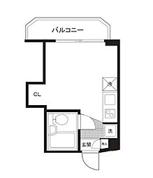 東京メトロ南北線 駒込駅 徒歩6分の賃貸マンション 5階ワンルームの間取り
