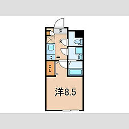 東京メトロ丸ノ内線 新大塚駅 徒歩5分の賃貸マンション 4階1Kの間取り