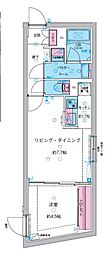 Genovia池袋 1LDKの間取図画像