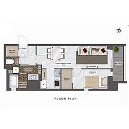 JR京浜東北・根岸線 東十条駅 徒歩3分の賃貸マンション 9階1LDKの間取り
