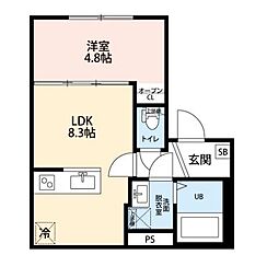 都営三田線 西巣鴨駅 徒歩9分の賃貸マンション 3階1LDKの間取り