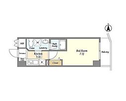 ＤｅＬＣＣＳ西池袋 5階1Kの間取り