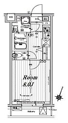 東武東上線 北池袋駅 徒歩7分の賃貸マンション 4階1Kの間取り