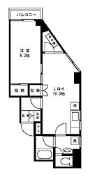 東京メトロ南北線 本駒込駅 徒歩2分の賃貸マンション 10階1LDKの間取り