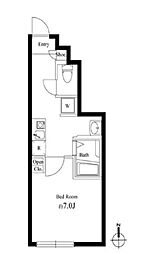 西武池袋線 椎名町駅 徒歩5分の賃貸アパート 1階1Kの間取り