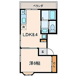 JR山手線 駒込駅 徒歩3分の賃貸マンション 3階1LDKの間取り