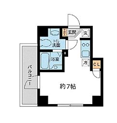 ラクラス池袋 10階ワンルームの間取り