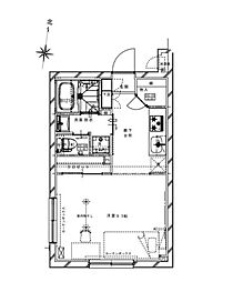 リアルワン要町 1Kの間取図画像