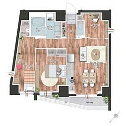 デュオフラッツ板橋大山 3LDKの間取図画像