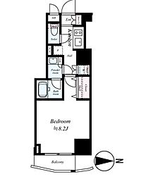 コンシェリア池袋MASTER'SVILLA 1Kの間取図画像