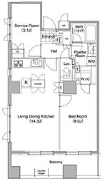 コンフォリア東池袋WEST 1SLDKの間取図画像