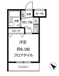センチュリーハイム池袋 1Kの間取図画像