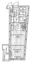 アクアトウキョウノースシティ 1DKの間取図画像
