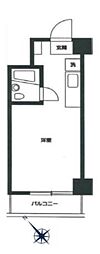東池袋パレス ワンルームの間取図画像