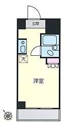 東池袋パレス ワンルームの間取図画像