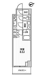 ALTERNAOTSUKA 1Kの間取図画像