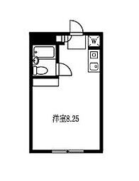 パストラルS ワンルームの間取図画像
