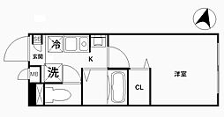crealOUJINorth 1Kの間取図画像