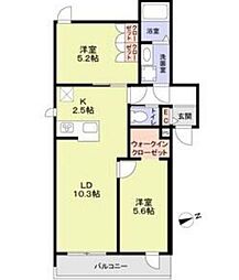 Forest Maison KOMAGOME NORTH 2LDKの間取図画像