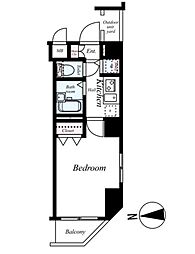 トーシンフェニックス池袋 1Kの間取図画像