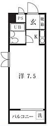 駒込K&M ワンルームの間取図画像