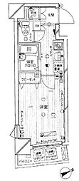 パークウェル千駄木駅前 1Kの間取図画像