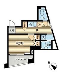 エスティメゾン千駄木 1Kの間取図画像
