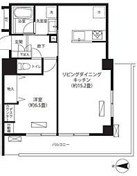 サンフィールド西日暮里 1LDKの間取図画像