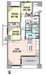ライオンズスクエア用賀 3LDKの間取図画像