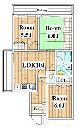 ロイヤルメゾン雪谷 3LDKの間取図画像