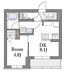 リーヴ七番館 1DKの間取図画像