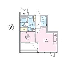 SELENE御殿山 5階1LDKの間取り