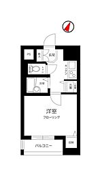 スカイコート日本橋壱番館 11階1Kの間取り