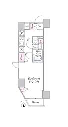 Log三田駅前 2階1Kの間取り