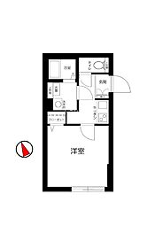 レクス大崎 1階1Kの間取り