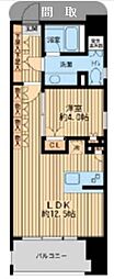 ニューシティアパートメンツ芝公園 4階1LDKの間取り