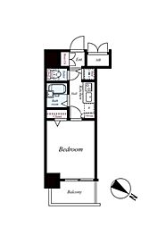 トーシンフェニックス田町 3階1Kの間取り