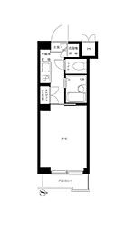 ルーブル芝公園 5階1Kの間取り