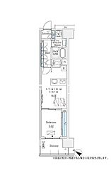 ロイヤルパークス有明 1LDKの間取図画像