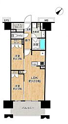 レーベン千代THE PARK FRONT 2LDKの間取り