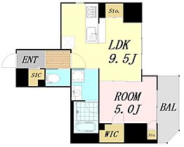 La CASA 上汐  ｜ 大阪府大阪市天王寺区上汐4丁目（賃貸マンション1LDK・5階・37.41㎡） その2