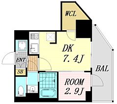 シーズンフラッツ梅田EAST  ｜ 大阪府大阪市北区浮田2丁目（賃貸マンション1DK・2階・29.64㎡） その2