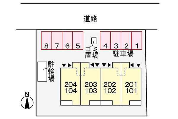 兵庫県姫路市飾磨区山崎(賃貸アパート1LDK・2階・43.47㎡)の写真 その15